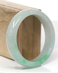 Baikalla Classic Green Natural Jadeite Jade Wider Bangle Bracelet (58.9 mm)