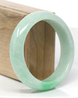 Baikalla Classic Green Natural Jadeite Jade Wider Bangle Bracelet (58.24 mm)