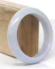 Purple Lavender Natural Jadeite Jade Bangle (58.56 mm)