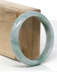 Classic Forest Green Natural Burmese Jadeite Jade Bangle (57.18 mm)
