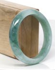 Baikalla Blue-Green Classic Real Jadeite Jade Bangle Bracelet (58.32mm)