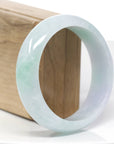Baikalla™ "Classic Bangle" Genuine Jadeite Jade Lavender Green Bangle Bracelet (60.25mm)
