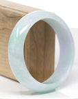Baikalla™ "Classic Bangle" Genuine Jadeite Jade Lavender Green Bangle Bracelet (60.25mm)
