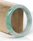 Classic Blue- Green Natural Burmese Jadeite Jade Bangle (58.16 mm)