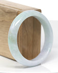 Natural Lavender- Green Jadeite Jade Bangle Bracelet (56.64 mm)