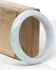 Natural Lavender- Green Jadeite Jade Bangle Bracelet (56.64 mm)