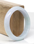 Natural Lavender- Green Jadeite Jade Bangle Bracelet (56.38 mm)