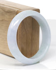 Natural Lavender- Green Jadeite Jade Bangle Bracelet (56.38 mm)