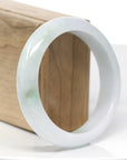 Classic Natural Green Jadeite Jade Bangle Bracelet (58.95 mm)