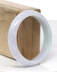 Natural Lavender- Green Jadeite Jade Bangle Bracelet (56.84 mm)