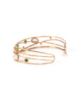 Baikalla Jewelry Gold Jade Bracelet Copy of Copy of Copy of 18k Rose Gold Oval Bracelet Bangle with Jade & Diamonds