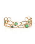 Baikalla Jewelry Gold Jade Bracelet Copy of Copy of Copy of Copy of Copy of 18k Rose Gold Oval Bracelet Bangle with Jade & Diamonds