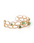 Baikalla Jewelry Gold Jade Bracelet Copy of Copy of Copy of Copy of Copy of 18k Rose Gold Oval Bracelet Bangle with Jade & Diamonds