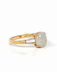 Baikalla Jewelry Jadeite Engagement Ring Copy of Copy of Baikalla™ 18k Rose Gold Natural Ice Jadeite Engagement Ring With Diamonds