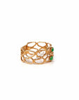 Baikalla Jewelry Jadeite Engagement Ring Baikalla™ "Melba" 18k Rose Gold Natural Imperial Jadeite Wedding Band