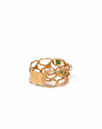 Baikalla Jewelry Jadeite Engagement Ring Baikalla™ "Melba" 18k Rose Gold Natural Imperial Jadeite Wedding Band