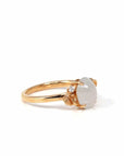 Baikalla Jewelry Jadeite Engagement Ring Baikalla™ 18k Rose Gold Natural Ice Jadeite Engagement Ring With Diamonds