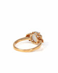 Baikalla Jewelry Jadeite Engagement Ring Baikalla™ 18k Rose Gold Natural Ice Jadeite Engagement Ring With Diamonds