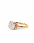 Baikalla Jewelry Jadeite Engagement Ring Baikalla™ 18k Rose Gold Natural Ice Jadeite Engagement Ring With Diamonds