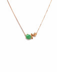Baikalla Jewelry Gold Jadeite Necklace Copy of Copy of Copy of Copy of Copy of Copy of 18k Rose Gold Jadeite Jade Diamond Pendant Necklace Ginkgo Leaf