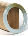 Natural Burmese Green-ish Yellow Jadeite Jade Traditional Bangle Bracelet (56.6mm)