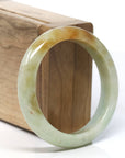 Baikalla Natural Yellow-Red Jadeite Jade Bangle (54.9mm )