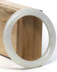 "Classic Round" Ice Jadeite Jade Bangle (58.1mm)