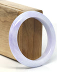 Baikalla "Half Round" Lavender Natural Jadeite Jade Bangle (55.1mm)