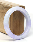 Baikalla "Half Round" Lavender Natural Jadeite Jade Bangle (55.1mm)
