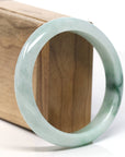 Baikalla Classic Blue-green Jade Jadeite Bangle Bracelet (59.9 mm)
