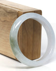 Baikalla "Half Round" High-End Icy Jadeite Jade Bangle Bracelet (55.7mm)