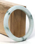 Baikalla Classic Real Blue-green Jade Jadeite Bangle Bracelet (59.7mm)