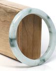 Baikalla Classic Real Blue-green Jade Jadeite Bangle Bracelet (59.7mm)