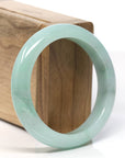 Baikalla Classic Green Natural Jadeite Jade Bangle Bracelet (55.8mm)