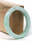 Baikalla Classic Green Natural Jadeite Jade Bangle Bracelet (55.8mm)
