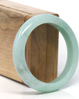 Baikalla Classic Green Natural Jadeite Jade Bangle Bracelet (55.8mm)