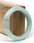 Baikalla Classic Green Natural Jadeite Jade Bangle Bracelet (55.8mm)