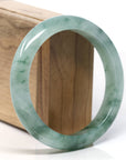 Baikalla Classic Blue-green Jade Jadeite Bangle Bracelet (60.5mm )