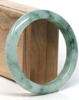Baikalla Classic Blue-green Jade Jadeite Bangle Bracelet (60.5mm )