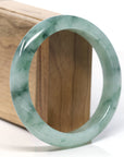 Baikalla Classic Blue-green Jade Jadeite Bangle Bracelet (60.5mm )