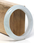 Baikalla High-End "Half Round" Icy Light Green Jadeite Jade Bangle Bracelet (58.3mm)