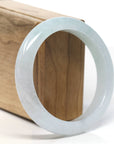 Baikalla High-End "Half Round" Icy Light Green Jadeite Jade Bangle Bracelet (58.3mm)