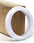 Baikalla "Half Round" Lavender Natural Jadeite Jade Bangle (54.9mm)