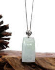 Baikalla Jewelry Jade Pendant Necklace Copy of Genuine Burmese Ice Blue-green Jadeite Jade Bamboo Pendant Necklace