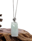 Baikalla Jewelry Jade Pendant Necklace Copy of Genuine Burmese Ice Blue-green Jadeite Jade Bamboo Pendant Necklace