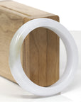Baikalla Natural Multi-Color "Fu Lu Shou" Jadeite Jade "Square Cut" Bangle Bracelet (55mm)