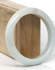 Baikalla Natural Light Green & Sajin (Golden Dust) Jadeite Jade "Half Round" Bangle Bracelet (59.7mm)