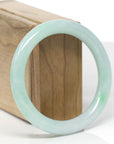 Baikalla Natural Apple-Green Jadeite Jade "Traditional Round" Bangle Bracelet (56.4mm)