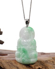 Baikalla Jewelry Jade Guanyin Pendant Necklace Pendant Only Copy of Baikalla 14k "Goddess of Compassion" Genuine Burmese Jadeite Jade Guanyin Necklace