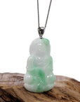 Baikalla Jewelry Jade Guanyin Pendant Necklace Pendant Only Copy of Baikalla 14k "Goddess of Compassion" Genuine Burmese Jadeite Jade Guanyin Necklace